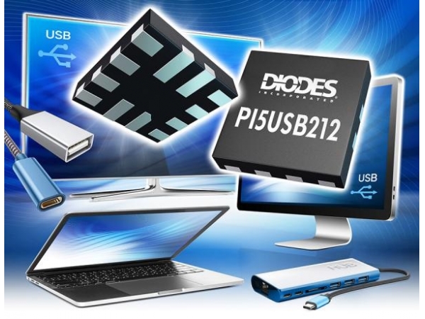 Diodes‘ adaptive USB 2.0 signal regulator IC saves energy and simplifies system design