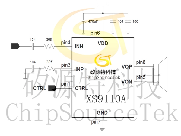 一款输入电压14.4V，功率可达25W的AB/D类可选式的XS9110A音频功放产品介绍