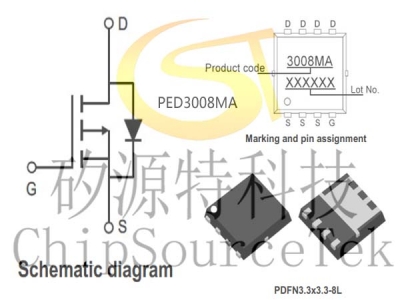 PED3008MA PDFN3.3x3.3-8L