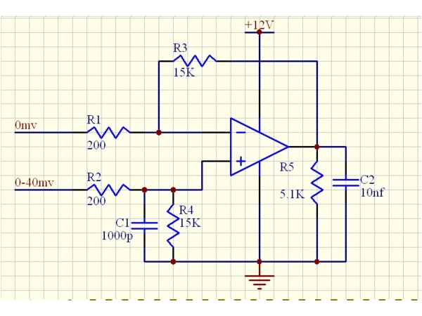 What is the offset voltage of the op amp?