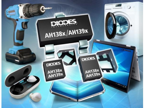 Diodes 公司的微功率、推挽式、单极霍尔开关节省电池供电应用的电路板空间
