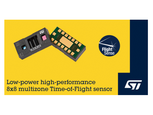 意法半导体下一代多区飞行时间传感器提高测距性能和能效