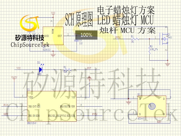 Development of MCU scheme for LED electronic candle lamp